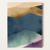 Pretty Abstract Modern Patroon Monogram  Planner (Achterkant)