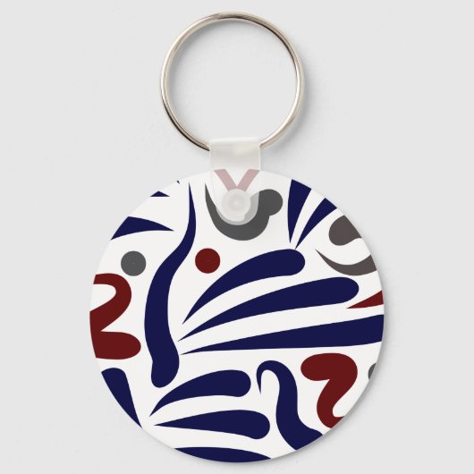 Pretty abstract patroon sleutelhanger (Voorkant)