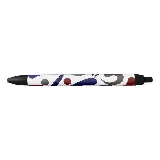 Pretty abstract patroon zwarte inkt pen (Voorkant)
