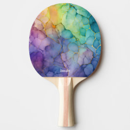 Pretty Abstract Ping Pong Paddle met Naam Tafeltennisbatje