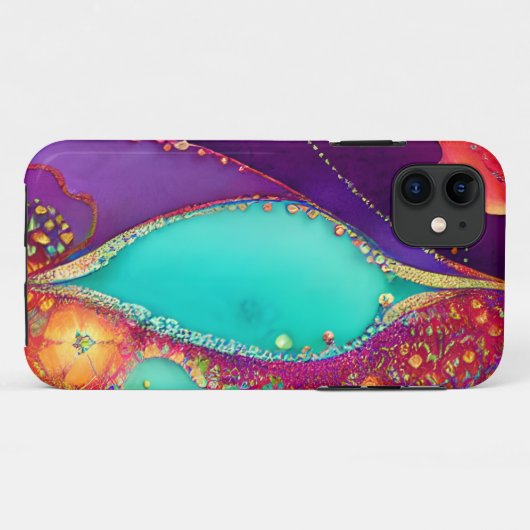 Pretty Abstracte Strand Kunst Case-Mate iPhone Case (Achterkant (horizontaal))