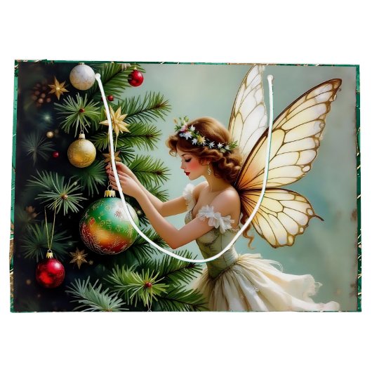 Pretty Angel Fairy Christmas Groot Cadeauzakje (Achterkant)