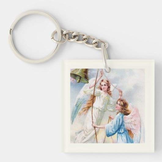 Pretty Angels With Bell Sleutelhanger (Voorkant)
