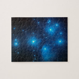 Pretty Aqua Blue Pleiades Hemel Foto Legpuzzel