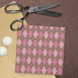 Pretty Argyle Breistijl Roze / Bruine Diamanten Stof