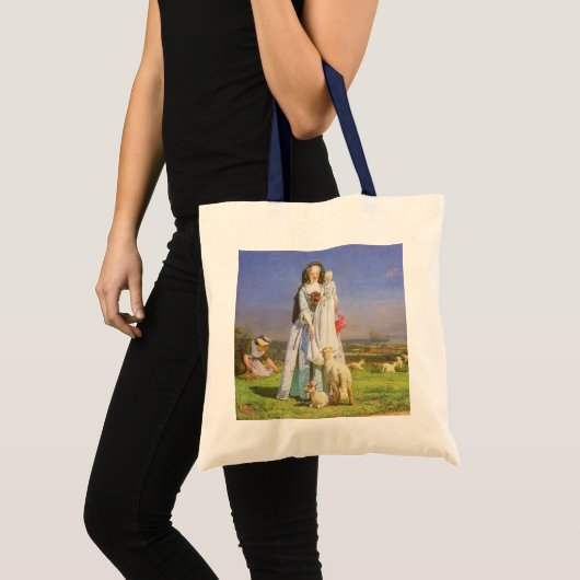 Pretty Baa Lambs door Ford Madox Brown Tote Bag (Voorkant (product))
