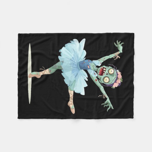 Pretty Ballerina Zombie Costume Fleece Deken (Voorkant (Horizontaal))