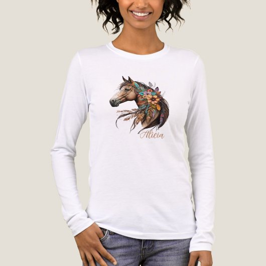 Pretty Bay Horse T-Shirt with Name (Voorkant volledig)