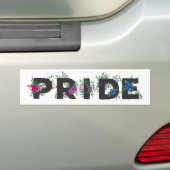 Pretty Bi Pride Floral Bumpersticker (Op auto)