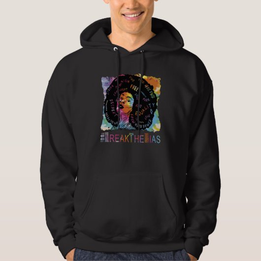 Pretty Black History Break the Bias  3 Hoodie (Voorkant)