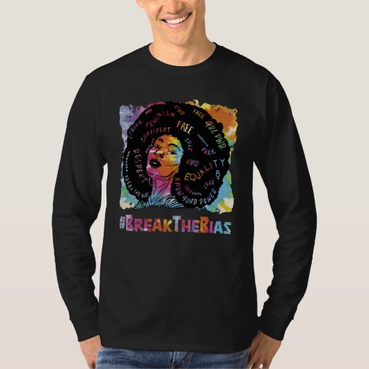 Pretty Black History Break the Bias  5 T-shirt (Voorkant)