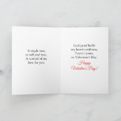 Pretty Black Rose on Rustic Chair Valentine's Day Kaart (Binnen)