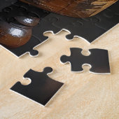 Pretty Black Rose on Rustic Chair Valentine's Day Legpuzzel (Zijkant)