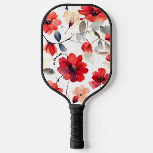 Pretty Blooming Red Blossoms Pickleball Paddle (Voorkant)
