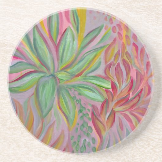 Pretty Blossom Coasters Zandsteen Onderzetter (Voorkant)