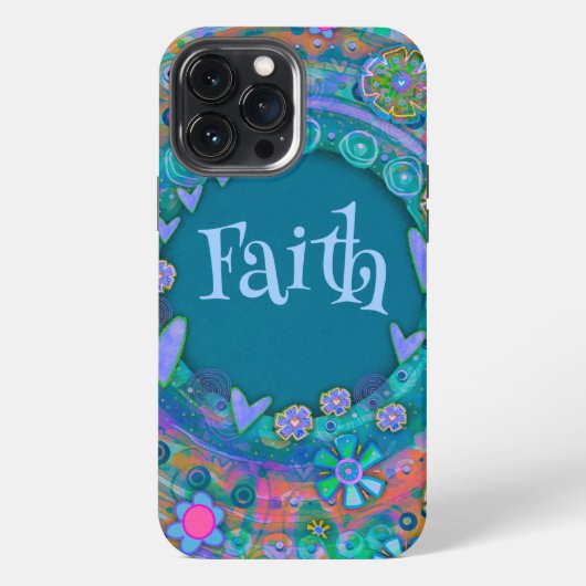 Pretty Blue Aangepaste Inspirivity iPhone Hoesje iPhone 13 Pro Max Hoesje (Achterkant)