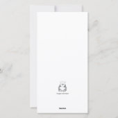 Pretty Blue Bird Flat Kerstkaart (Achterkant)