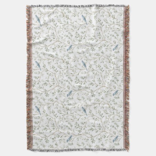 Pretty Blue Birds   Deken (Voorkant Verticaal)