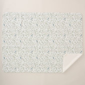 Pretty Blue Birds   Sherpa Deken (Voorkant (horizontaal))