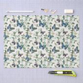 Pretty Blue Butterflies Bruidsmeisjesfeest Tissuepapier (Craft)