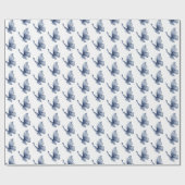 Pretty Blue Butterflies Verjaardag Cadeaupapier (Vlak)
