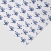 Pretty Blue Butterflies Verjaardag Tissuepapier (Detail)