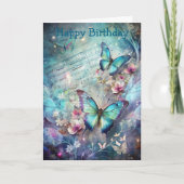 Pretty Blue Butterfly Kaart (Voorkant)