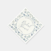 Pretty Blue Floral Bridal Shower  Servet (Hoek)