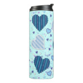 Pretty Blue Hearts Bekertje Thermosbeker (Gedraaid links)