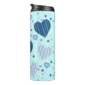 Pretty Blue Hearts Bekertje Thermosbeker (Geroteerd rechts)