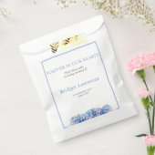 Pretty Blue Hydrangea Funeral Seed Packet Bedankzakje (Gezegeld)