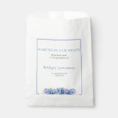 Pretty Blue Hydrangea Funeral Seed Packet Bedankzakje (Voorkant)