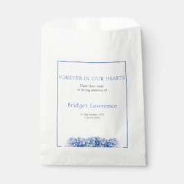 Pretty Blue Hydrangea Funeral Seed Packet Bedankzakje