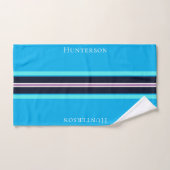 Pretty Blue & Periwinkle Lijnstijl Persoonlijk Bad Handdoek (Handdoek)