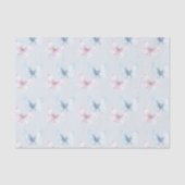 Pretty Blue Pink Butterflies Birthday Tissuepapier (Voorkant)