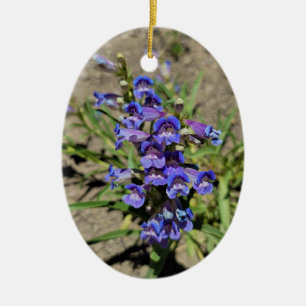 Pretty Blue Violet Purple Flower Vertical Photo Keramisch Ornament