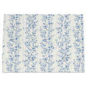 Pretty Blue White Floral Bridal Shower  Groot Cadeauzakje (Voorkant)
