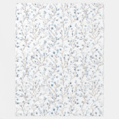 Pretty Blue White Flowers   Fleece Deken (Voorkant)