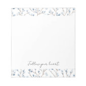Pretty Blue White Flowers Notitieblok (Voorkant)
