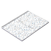 Pretty Blue White Flowers Notitieboek (Linkerzijde)