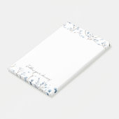 Pretty Blue White Flowers Post-it® Notes (Schuin)