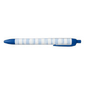 Pretty Blue White Plaid Stripes Bridal Shower Zwarte Inkt Pen (Bodem)