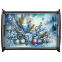 PRETTY BLUE WINTER HOLIDAY CHRISTMAS THEME