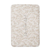 Pretty Blush Pink Cream Floral Badmat (Voorkant Verticaal)