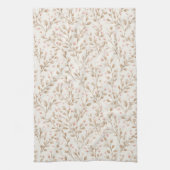 Pretty Blush Pink Cream Floral  Theedoek (Verticaal)