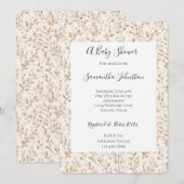 Pretty Blush Pink Floral Baby Shower Kaart (Voorkant / Achterkant)