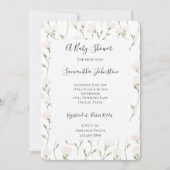 Pretty Blush Pink Floral Baby Shower Kaart (Voorkant)