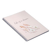 Pretty Blush Pink Heels White with White Flowers   Notitieboek (Rechterzijde)