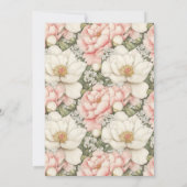 Pretty Blush Pink Peony Floral 18th Birthday Kaart (Achterkant)