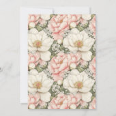 Pretty Blush Pink Peony Floral 75th Birthday Kaart (Achterkant)
